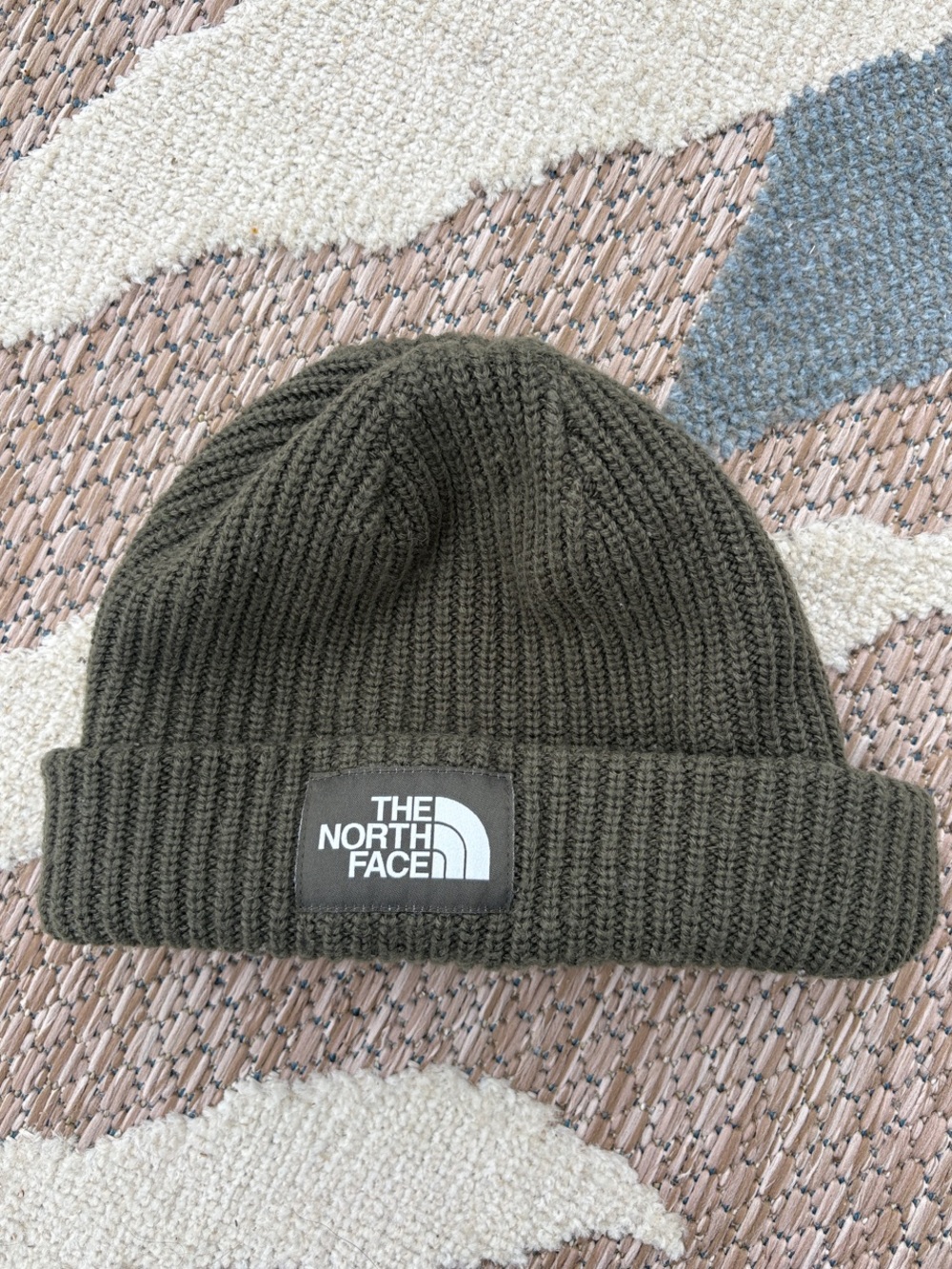 The North Face Olive Ribbed Cuff Beanie